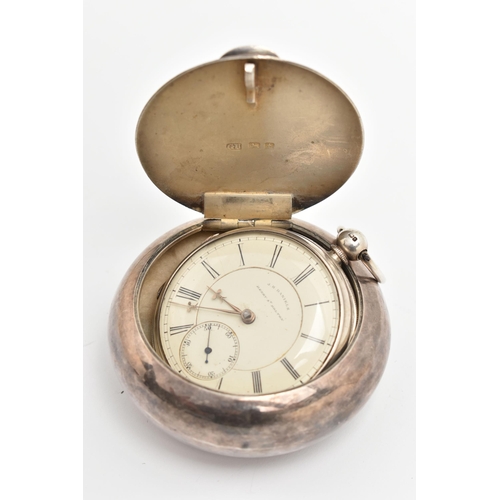 102 - A SILVER MILITARY SNUFF BOX AND A SILVER OPEN FACE POCKET WATCH, the snuff box of a polished circula... 