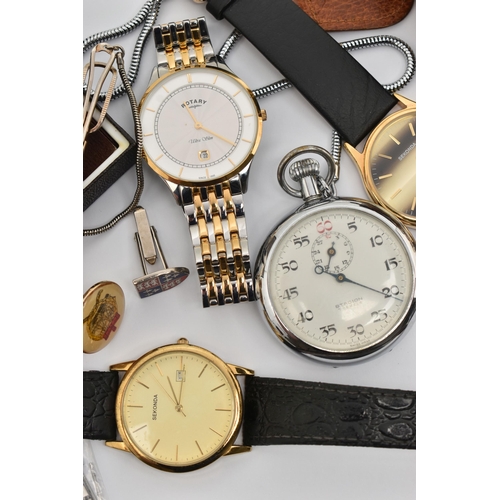 92 - AN ASSORTMENT OF JEWELLERY AND WATCHES, to include a 9ct gold ladies wristwatch, hallmarked 9ct Lond... 