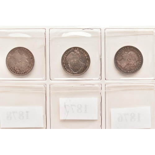 131 - A PARCEL OF VICTORIA THREEPENCE 3d COINS, young head 1876, 1877, 1878 (slight ware) (3)