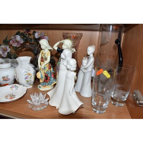 311 - A GROUP OF DECORATIVE CERAMICS AND GLASS ITEMS to include a quantity of Aynsley giftware comprising ... 