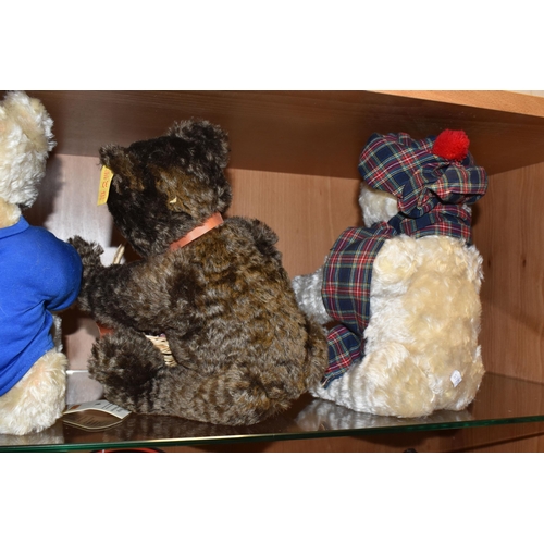 327 - UNBOXED STEIFF FOR DANBURY MINT FOUR SEASONS MOHAIR TEDDY BEAR COLLECTION, 'Dylan' Spring, with bunc... 