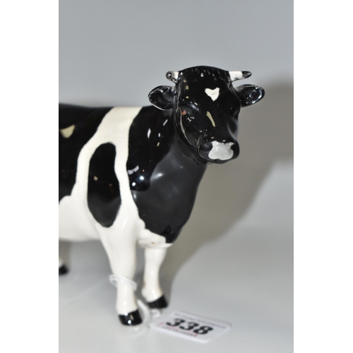 338 - A BESWICK FRIESIAN COW, Champion Claybury Leegwater model no 1362A (1) (Condition Report: has a repa... 