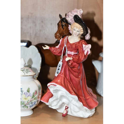 343 - A GROUP OF CERAMICS, comprising a Royal Doulton 'Patricia' Figure of the Year 1993 HN3365, a boxed R... 