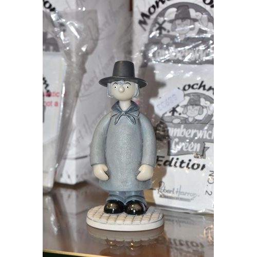 354 - SIX BOXED ROBERT HARROP DESIGNS LTD 'CAMBERWICK GREEN' MONOCHROME EDITION FIGURES, limited editions,... 