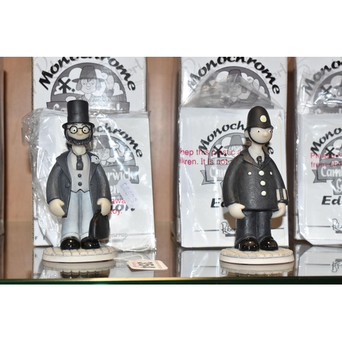 354 - SIX BOXED ROBERT HARROP DESIGNS LTD 'CAMBERWICK GREEN' MONOCHROME EDITION FIGURES, limited editions,... 