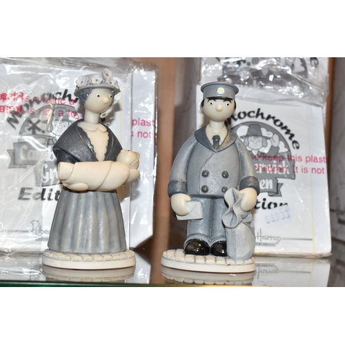 354 - SIX BOXED ROBERT HARROP DESIGNS LTD 'CAMBERWICK GREEN' MONOCHROME EDITION FIGURES, limited editions,... 