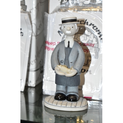 355 - SEVEN BOXED ROBERT HARROP DESIGNS LTD 'CAMBERWICK GREEN' MONOCHROME EDITION FIGURES, limited edition... 