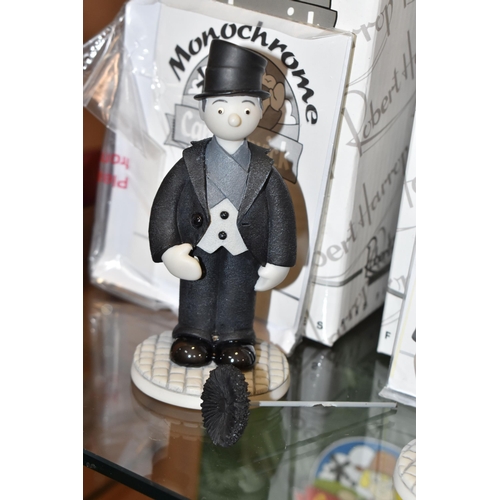 355 - SEVEN BOXED ROBERT HARROP DESIGNS LTD 'CAMBERWICK GREEN' MONOCHROME EDITION FIGURES, limited edition... 