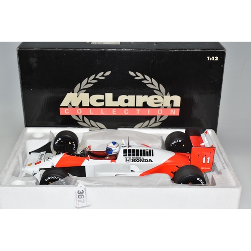 367 - A BOXED MINICHAMPS McLAREN COLLECTION 1/12 SCALE McLAREN MP4-4 A, PROST 1988 F1 CAR, No.530 881211, ... 