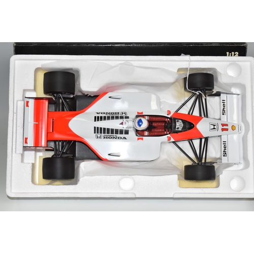 367 - A BOXED MINICHAMPS McLAREN COLLECTION 1/12 SCALE McLAREN MP4-4 A, PROST 1988 F1 CAR, No.530 881211, ... 