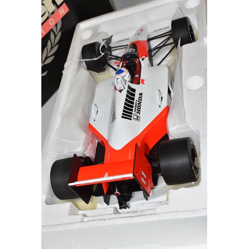 367 - A BOXED MINICHAMPS McLAREN COLLECTION 1/12 SCALE McLAREN MP4-4 A, PROST 1988 F1 CAR, No.530 881211, ... 