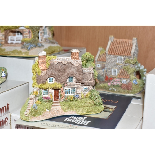 368 - A GROUP OF FOURTEEN LILLIPUT LANE SCULPTURES comprising two boxed Collector's Club Specials to inclu... 