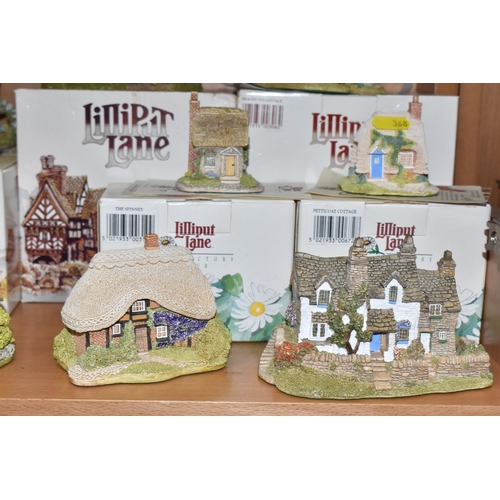 368 - A GROUP OF FOURTEEN LILLIPUT LANE SCULPTURES comprising two boxed Collector's Club Specials to inclu... 