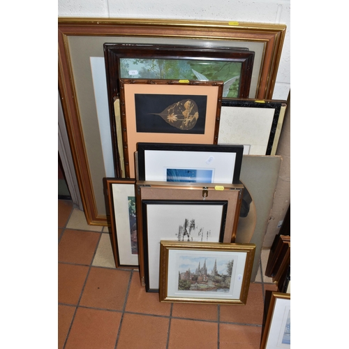 417 - A SMALL QUANTITY OF PICTURES AND PRINTS ETC, to include a watercolour of Henley signed Alex Power, a... 