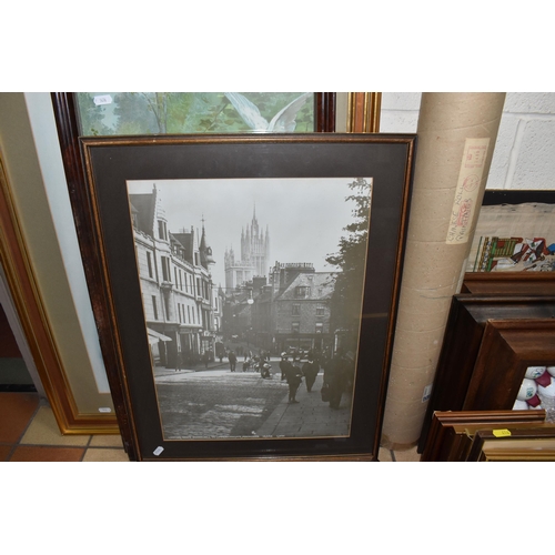 417 - A SMALL QUANTITY OF PICTURES AND PRINTS ETC, to include a watercolour of Henley signed Alex Power, a... 