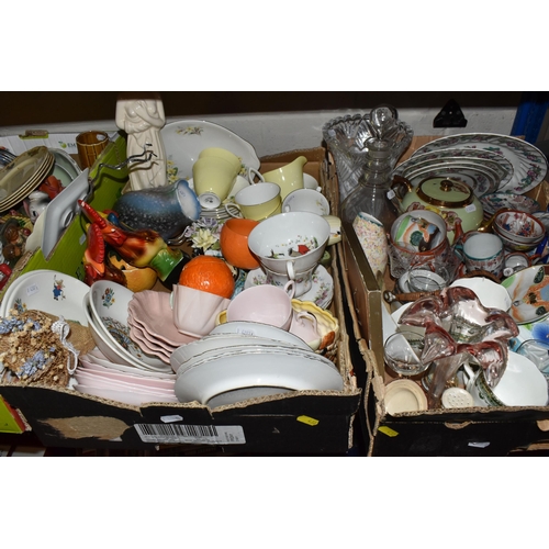 433 - SIX BOXES OF MIXED VINTAGE CERAMICS ETC to include a large quantity of assorted vintage tea cups and... 