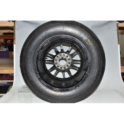 449 - A FORMULA RENAULT RACE SERIES WHEEL, with Michelin 23/57-13 tyre, the rim printed 'Formula Renault' ... 