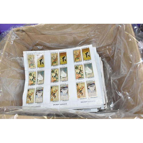 451 - FOUR BOXES OF 'CINDERELLA' AND 'LOCALS' STAMPS to include thousands of Eynhallow, Staffa Scotland, A... 