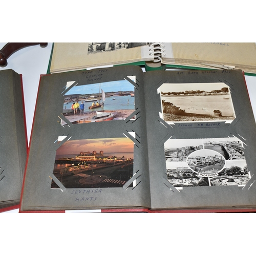 463 - FIVE ALBUMS OF POSTCARDS AND PHOTOGRAPHS, to include a quantity of mainly late twentieth century UK ... 