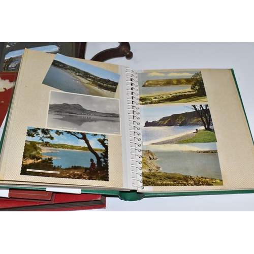 463 - FIVE ALBUMS OF POSTCARDS AND PHOTOGRAPHS, to include a quantity of mainly late twentieth century UK ... 