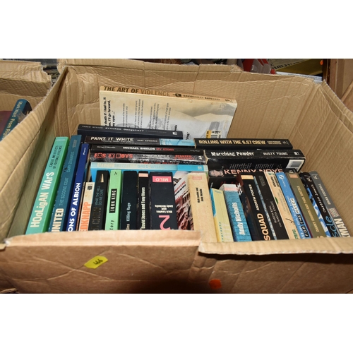 466 - SEVEN BOXES AND LOOSE BOOKS AND PICTURES, to include approximately eighty books in hardback and pape... 