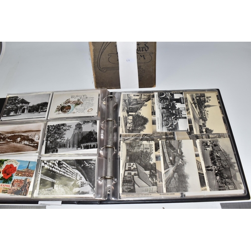 467 - TWO ALBUMS OF POSTCARDS containing approximately 609 examples, mostly from the early 20th century, s... 