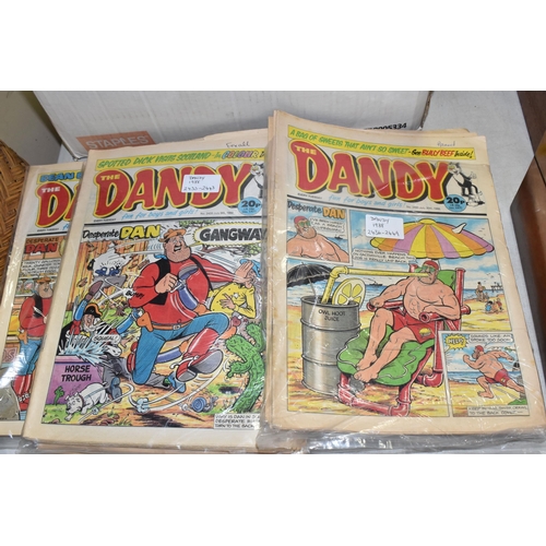 471 - A BOX OF APPROXIMATELY TWO-HUNDRED AND TWENTY DANDY COMICS covering the 1980s and 1990s, with many i... 