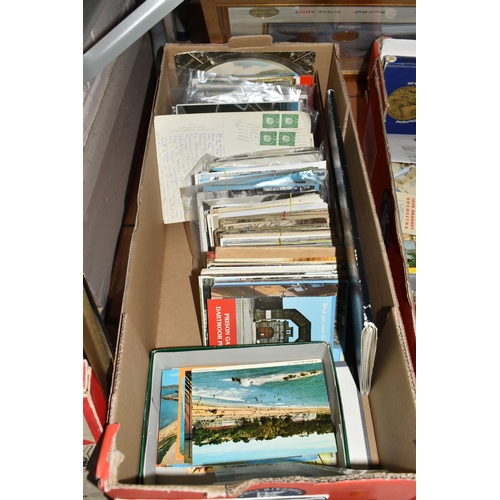 475 - TWO BOXES OF EPHEMERA to include a tray of vintage newspaper cuttings from Warwickshire and Kenyan n... 