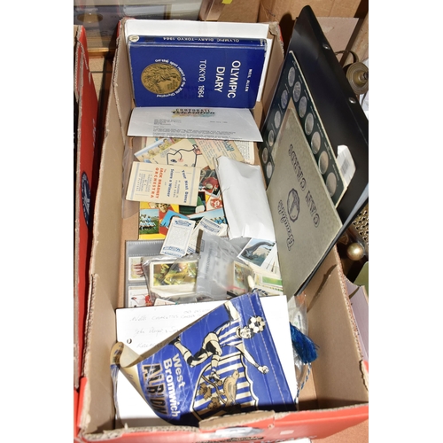 475 - TWO BOXES OF EPHEMERA to include a tray of vintage newspaper cuttings from Warwickshire and Kenyan n... 