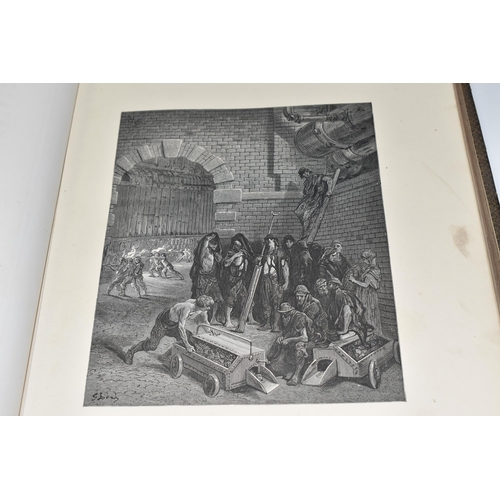 482 - LONDON, A PILGRIMAGE' BY GUSTAVE DORÉ AND BLANCHARD JERROLD, Grant & Co 1872, leather bound with gil... 