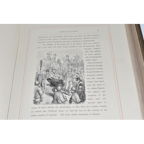 482 - LONDON, A PILGRIMAGE' BY GUSTAVE DORÉ AND BLANCHARD JERROLD, Grant & Co 1872, leather bound with gil... 