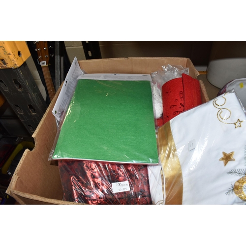 500 - ONE BOX OF PACKAGED FABRIC PIECES, suitable for dressmaking, patchworking and Christmas decorations,... 