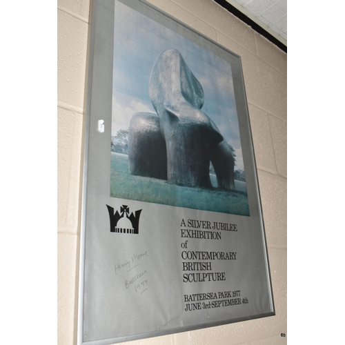 509 - HENRY MOORE (1898-1986) A SIGNED EXHIBITION POSTER, the poster is titled 'A Silver Jubilee Exhibitio... 