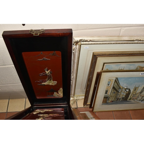 513 - A SMALL QUANTITY OF PICTURES AND PRINTS, to include a William Russell Flint limited edition print fo... 