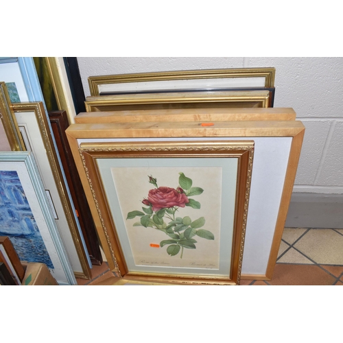 518 - A SMALL QUANTITY OF PRINTS ETC, to include Monet poster prints, Stephen Bartlett and Peter Evans pos... 