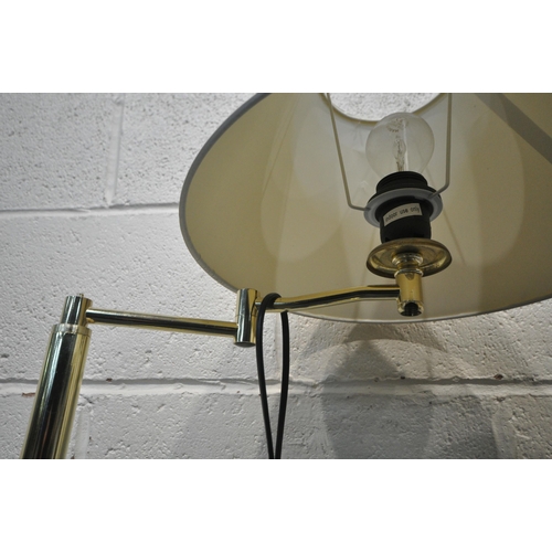 218 - THREE MATCHING STANDARD LAMPS, with swing arms, condition report: untested (3)