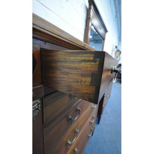 247 - A LOIS HENRY HARDWOOD PIECE SUITE, comprising a tall chest of eight assorted drawers, raised on squa... 