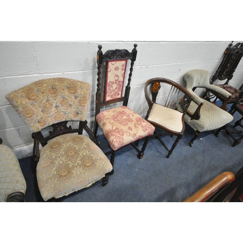 269 - ELEVEN CHAIRS, varying in shape, size, style, timbers, ages, etc, condition report: historical marks... 