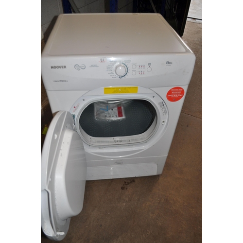 51 - A HOOVER VTC580NB 8KG CONDENSER DRYER width 60cm, depth 58cm, height 85cm (PAT pass and working but ... 