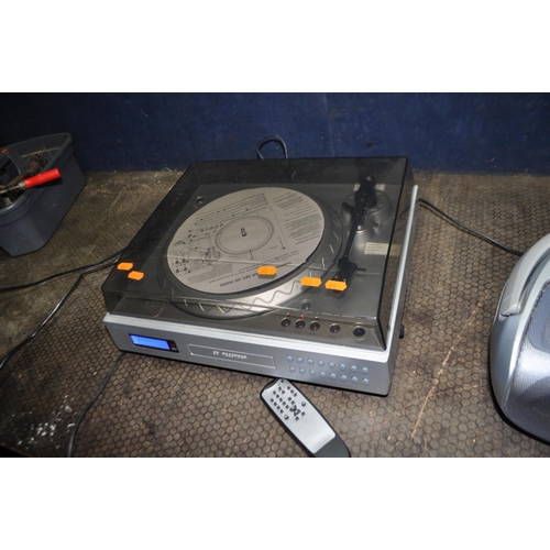 59 - A NEOSTAR NTCD1B USB TURNTABLE AND A PANASONIC PORTABLE HI FI (both PAT pass and working but CD does... 