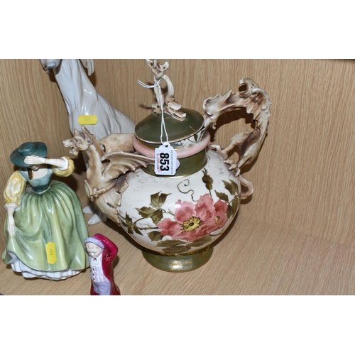 853 - A GROUP OF CERAMICS to include a Royal Doulton 'Paisley Shawl' HN1988 figurine and a 'Buttercup' HN2... 