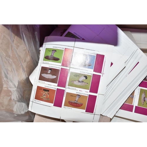 859 - FOUR BOXES OF 'CINDERELLA/LOCAL' STAMPS to include thousands of Bernera Scotland, State of Oman, Eyn... 