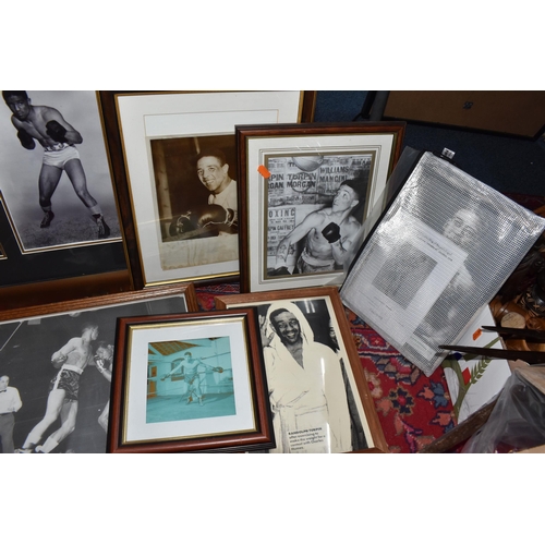 864 - SEVEN FRAMED PHOTOGRAPHS OF THE BOXER RANDOLPH TURPIN, including a collage of two photographs, an au... 