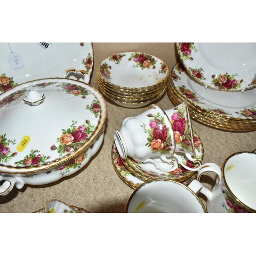 886 - THIRTY SEVEN PIECE ROYAL ALBERT 'OLD COUNTRY ROSES' DINNERWARE, comprising a covered tureen, cake pl... 