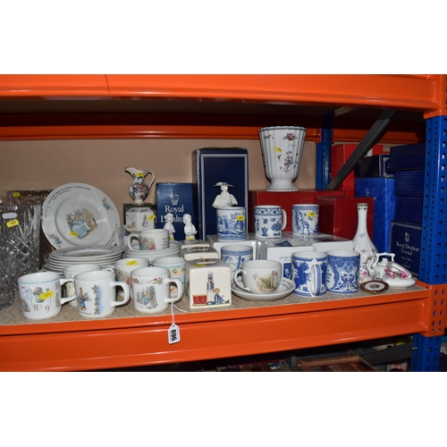 896 - ROYAL DOULTON, SPODE AND WEDGWOOD CERAMICS ETC, to include Wedgwood 'Peter Rabbit' nursery wares inc... 