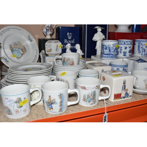 896 - ROYAL DOULTON, SPODE AND WEDGWOOD CERAMICS ETC, to include Wedgwood 'Peter Rabbit' nursery wares inc... 