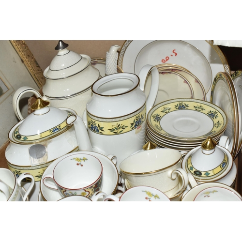 899 - TWO BOXES AND LOOSE MINTON AND ROYAL DOULTON CERAMICS ETC, to include Minton Oriental Blossom, Ashwo... 