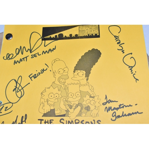 907 - A SIGNED PRODUCTION SCRIPT FOR THE SIMPSONS NO. FABF09 'SMART AND SMARTER' with a signed cover to in... 