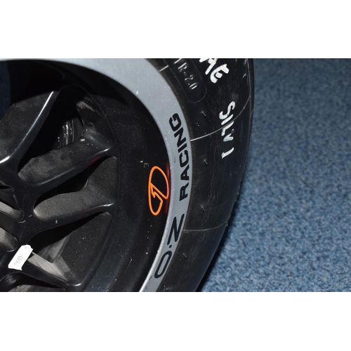 908 - A FORMULA RENAULT RACE SERIES WHEEL, with Michelin 23/57-13 tyre, the rim printed 'Formula Renault' ... 