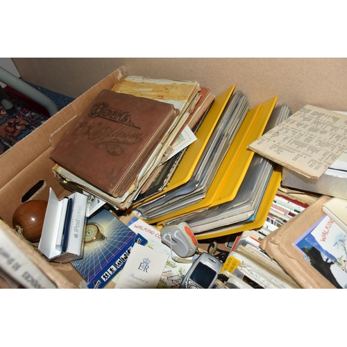 916 - SIX BOXES AND LOOSE C.D.S, L.P RECORDS AND SUNDRIES, to include a collection of mid 20th century pos... 